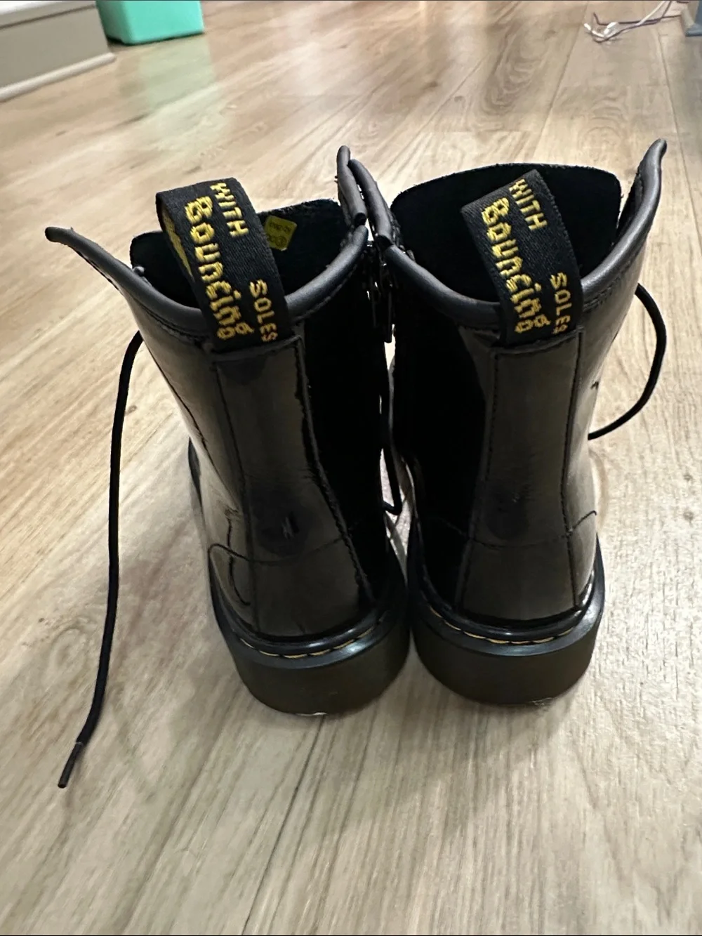 New! Doc Martens Patent Leather Black Boots Toddler 2